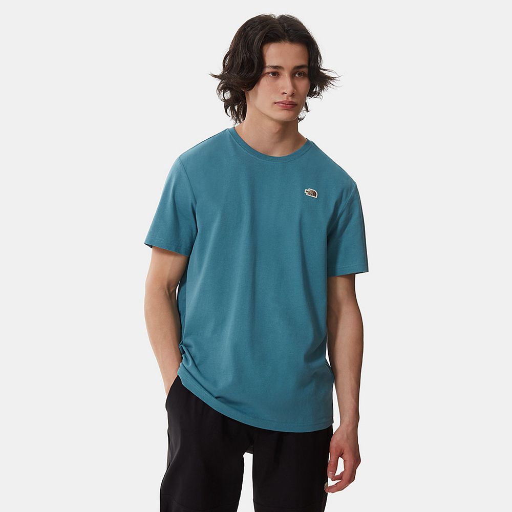 The North Face T-Shirts Mens Australia - The North Face Scrap Graphic Blue (DVG-738524)